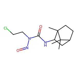 1-(2-chloroethyl)-1-nitroso-3-(1,7,7-trimethyl-2-bicyclo[2.2.1]heptanyl)urea structure