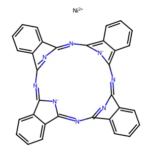 Nickel phthalocyanine structure