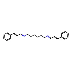 N-[6-(cinnamylideneamino)hexyl]-3-phenylprop-2-en-1-imine structure