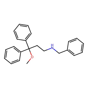 1,1-Diphenyl-1-methoxy-3-benzylaminopropane structure