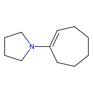 1-(1-Pyrrolidinyl)-1-cycloheptene structure
