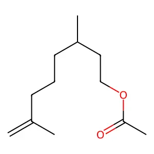 Rhodinyl acetate structure