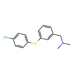 1-[3-(4-chlorophenyl)sulfanylphenyl]-N,N-dimethylmethanamine structure