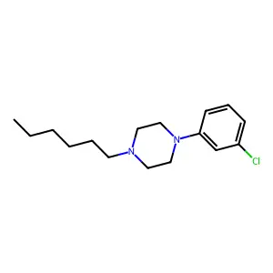 1-(3-Chlorophenyl)-4-hexylpiperazine structure