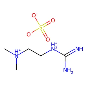 1-(2-(Dimethylamino)ethyl)guanidine sulfate hydrate structure