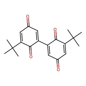 2-tert-butyl-6-(5-tert-butyl-3,6-dioxocyclohexa-1,4-dien-1-yl)cyclohexa-2,5-diene-1,4-dione structure