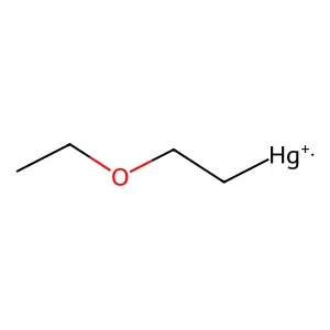 Mercury(1+), (2-ethoxyethyl)- structure