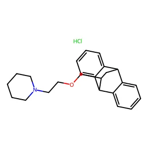 11-(2-Piperidinoethoxy)methyl-9,10-dihydro-9,10-ethanoanthracene hydrochloride structure