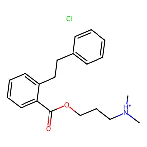 BENZOIC ACID, o-PHENETHYL-, 3-(DIMETHYLAMINO)PROPYL ESTER, HYDROCHLORIDE structure