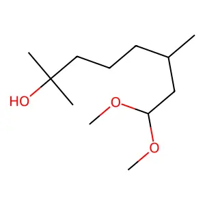Hydroxycitronellal dimethyl acetal structure