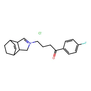 Butyrophenone, 4'-fluoro-4-(3a,4,7,7a-tetrahydro-4,7-ethanoisoindolin-2-yl)-, hydrochloride structure