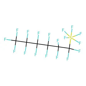 pentafluoro(1,1,2,2,3,3,4,4,5,5,6,6,6-tridecafluorohexyl)-lambda6-sulfane structure