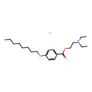 diethyl-[2-(4-octoxybenzoyl)oxyethyl]azanium chloride structure