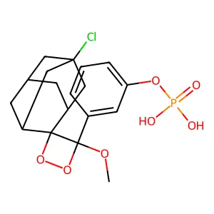 [3-(1-chloro-3'-methoxyspiro[adamantane-4,4'-dioxetane]-3'-yl)phenyl] dihydrogen phosphate structure