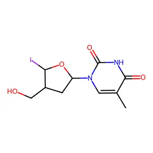 Thymidine, 3'-deoxy-3'-iodo- structure