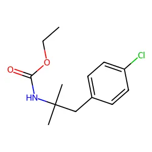 ethyl N-[1-(4-chlorophenyl)-2-methylpropan-2-yl]carbamate structure