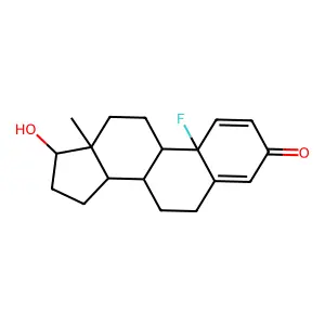 10-fluoro-17-hydroxy-13-methyl-6,7,8,9,11,12,14,15,16,17-decahydrocyclopenta[a]phenanthren-3-one structure