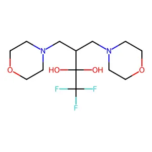 1,1,1-trifluoro-4-morpholin-4-yl-3-(morpholin-4-ylmethyl)butane-2,2-diol structure
