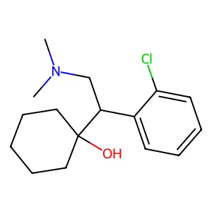 1-[1-(2-chlorophenyl)-2-(dimethylamino)ethyl]cyclohexan-1-ol structure