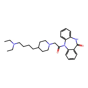 11-[2-[4-[4-(diethylamino)butyl]piperidin-1-yl]acetyl]-5H-benzo[b][1,4]benzodiazepin-6-one structure