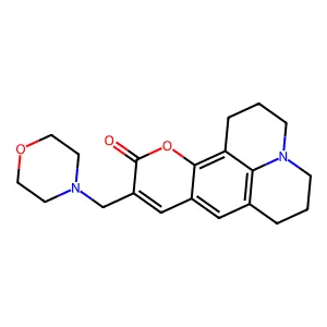 10-(morpholinomethyl)-2,3,6,7-tetrahydro-1H-pyrano[2,3-f]pyrido[3,2,1-ij]quinolin-11(5H)-one structure