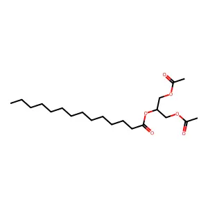 1,3-diacetyloxypropan-2-yl tetradecanoate structure