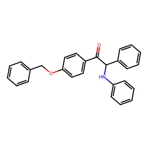 2-anilino-2-phenyl-1-(4-phenylmethoxyphenyl)ethanone structure