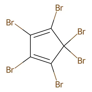 1,2,3,4,5,5-hexabromocyclopenta-1,3-diene structure