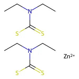 Zinc diethyldithiocarbamate structure