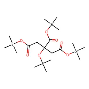 1,2,3-Propanetricarboxylic acid, 2-[(trimethylsilyl)oxy]-, tris(trimethylsilyl) ester structure