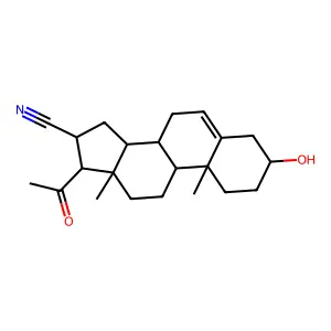 PREGNENOLONE CARBONITRILE structure