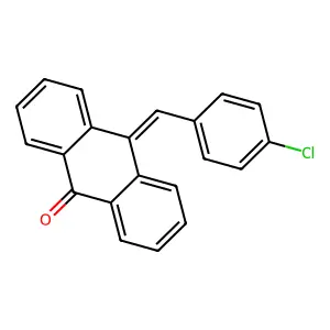 10-[(4-chlorophenyl)methylidene]anthracen-9-one structure