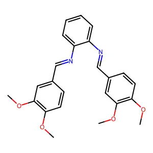 1,2-Benzenediamine, N,N'-bis[(3,4-dimethoxyphenyl)methylene]- structure