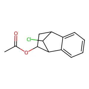 (11-chloro-9-tricyclo[6.2.1.02,7]undeca-2,4,6-trienyl) acetate structure