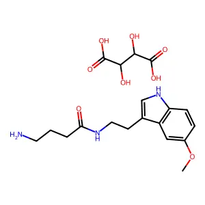 gamma-Aminobutyryl-5-methoxytryptamine tartrate structure