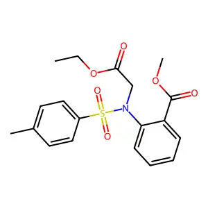 methyl 2-[(2-ethoxy-2-oxoethyl)-(4-methylphenyl)sulfonylamino]benzoate structure