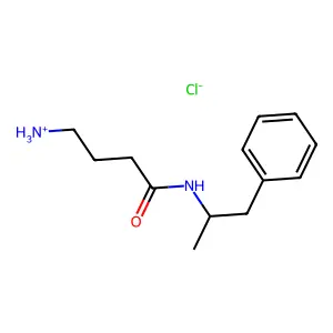 [4-oxo-4-(1-phenylpropan-2-ylamino)butyl]azanium chloride structure