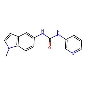 1-(1-methylindol-5-yl)-3-pyridin-3-ylurea structure