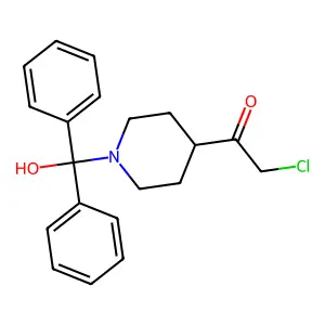 KETONE, CHLOROMETHYL 4-(DIPHENYLHYDROXYMETHYL)PIPERIDINO structure