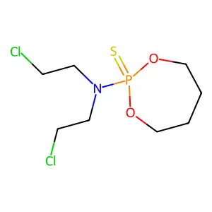 N,N-bis(2-chloroethyl)-2-sulfanylidene-1,3,2lambda5-dioxaphosphepan-2-amine structure