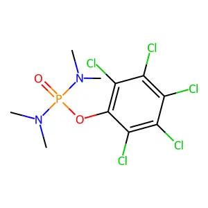 N-[dimethylamino-(2,3,4,5,6-pentachlorophenoxy)phosphoryl]-N-methylmethanamine structure
