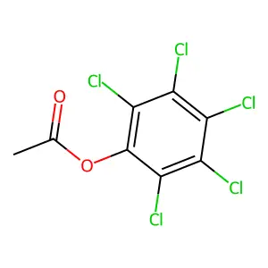PENTACHLOROPHENYL ACETATE structure