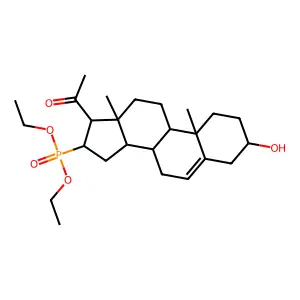 1-(16-diethoxyphosphoryl-3-hydroxy-10,13-dimethyl-2,3,4,7,8,9,11,12,14,15,16,17-dodecahydro-1H-cyclopenta[a]phenanthren-17-yl)ethanone structure