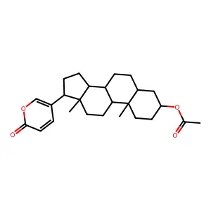 [10,13-dimethyl-17-(6-oxopyran-3-yl)-2,3,4,5,6,7,8,9,11,12,14,15,16,17-tetradecahydro-1H-cyclopenta[a]phenanthren-3-yl] acetate structure