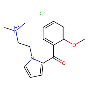 1-(2-(Dimethylamino)ethyl)-2-(o-methoxybenzoyl)pyrrole monohydrochloride structure