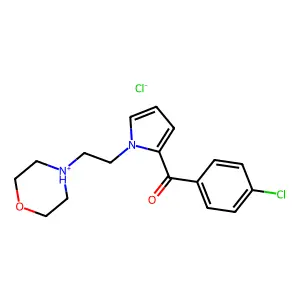 2-(p-Chlorobenzoyl)-1-(2-morpholinoethyl)pyrrole monohydrochloride structure