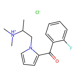 1-(2-(Dimethylamino)propyl)-2-(o-fluorobenzoyl)pyrrole monohydrochloride structure