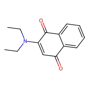 2-Diethylamino-1,4-naphthoquinone structure