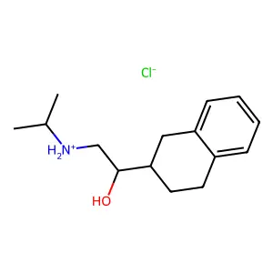 [2-hydroxy-2-(1,2,3,4-tetrahydronaphthalen-2-yl)ethyl]-propan-2-ylazanium chloride structure