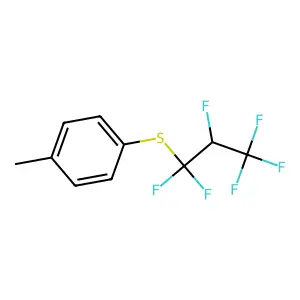 1-(1,1,2,3,3,3-hexafluoropropylsulfanyl)-4-methylbenzene structure